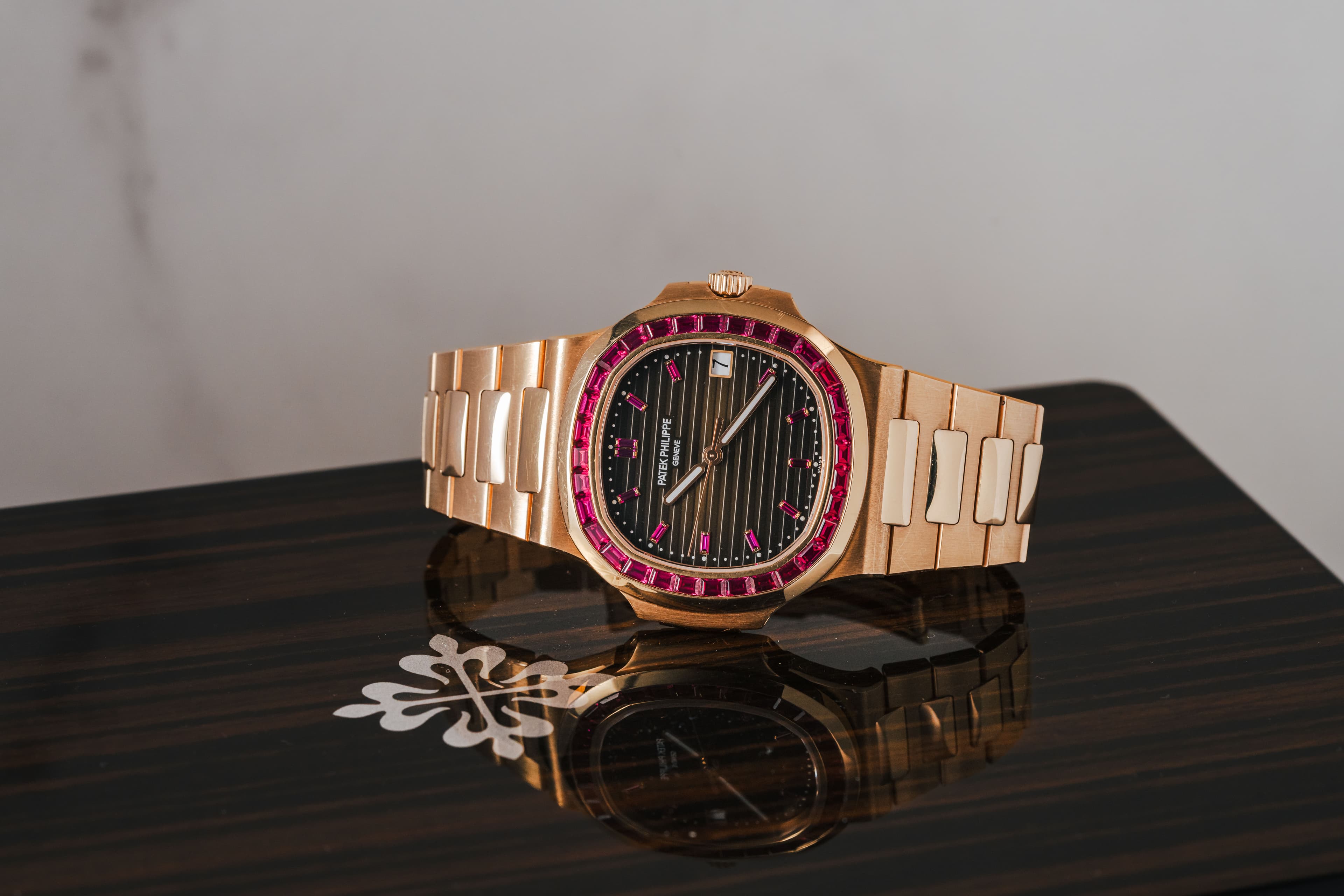 Patek Philippe Nautilus Ruby Yellow Gold luxury watch